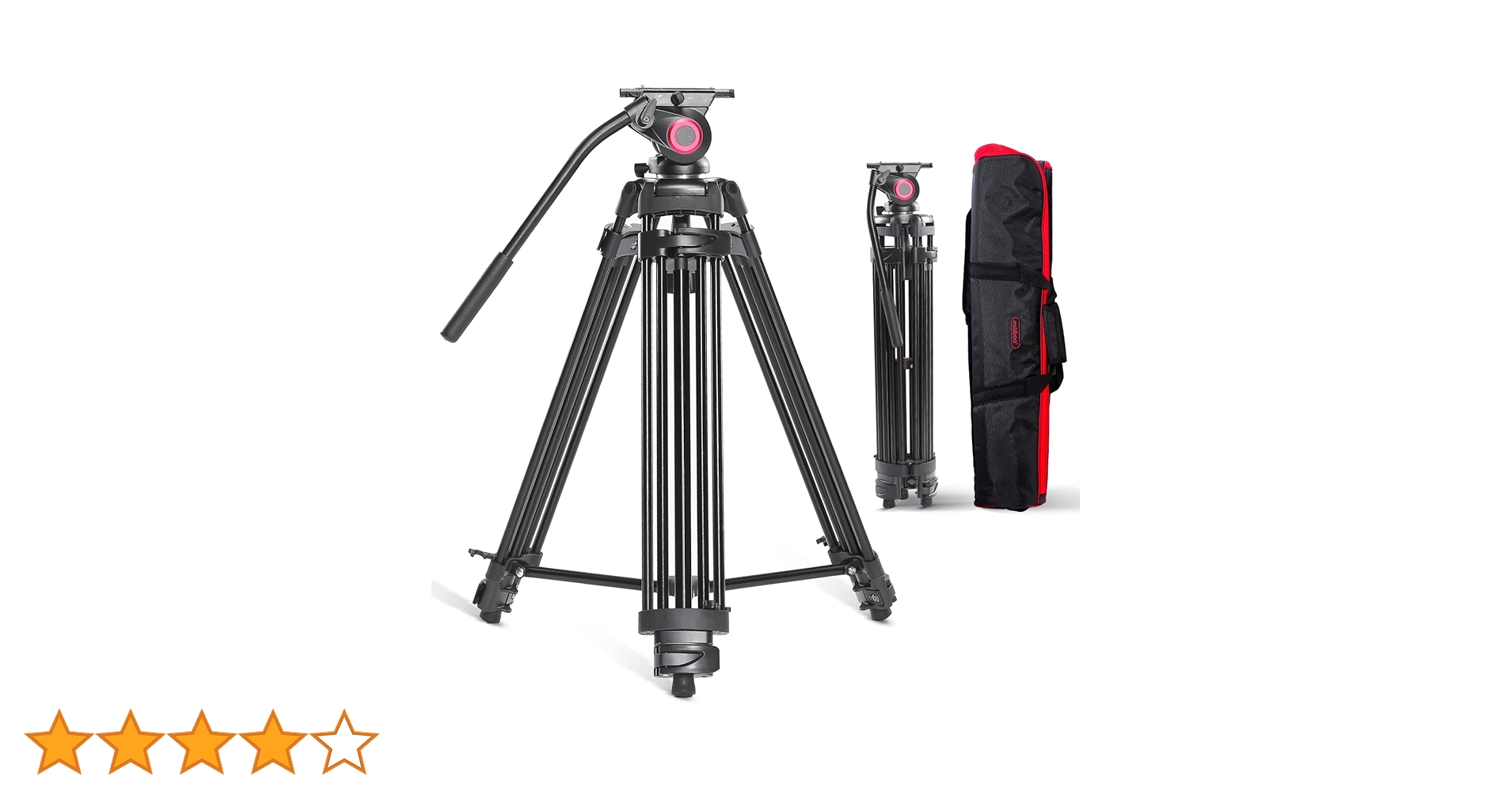 Amazon | miliboo mtt601a カメラ三脚360°フルード雲台付き、最大荷重